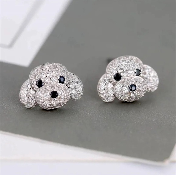 Jewelry - Sterling Silver 925 Dog Stud Earrings